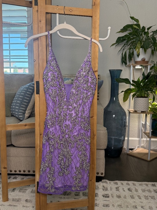 Primavera Couture Dresses & Skirts - Primavera Couture Size 4 Lilac Beaded Cocktail Dress | Homecoming, Pageant, Form